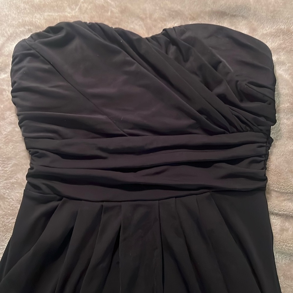 Black strapless dress